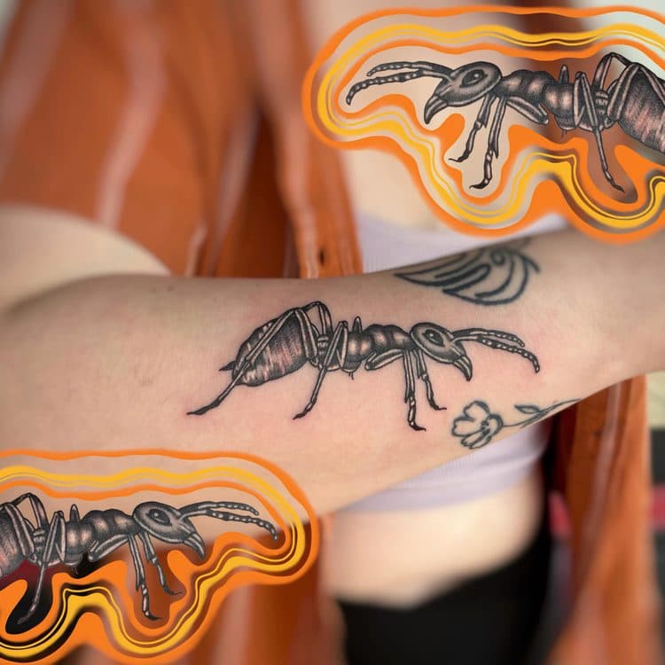 Recent tattoo work by Ava Brady