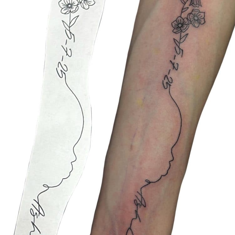 Recent tattoo work by Ava Brady